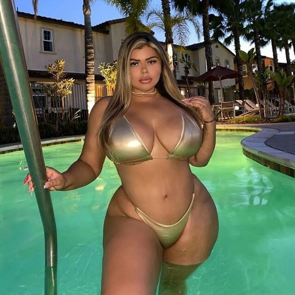 Metallic Gold Clear Strap Bikini Top & Cheeky Bottom